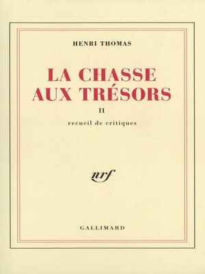 cover image of La Chasse aux trésors (Tome 2)--Recueil de critiques
